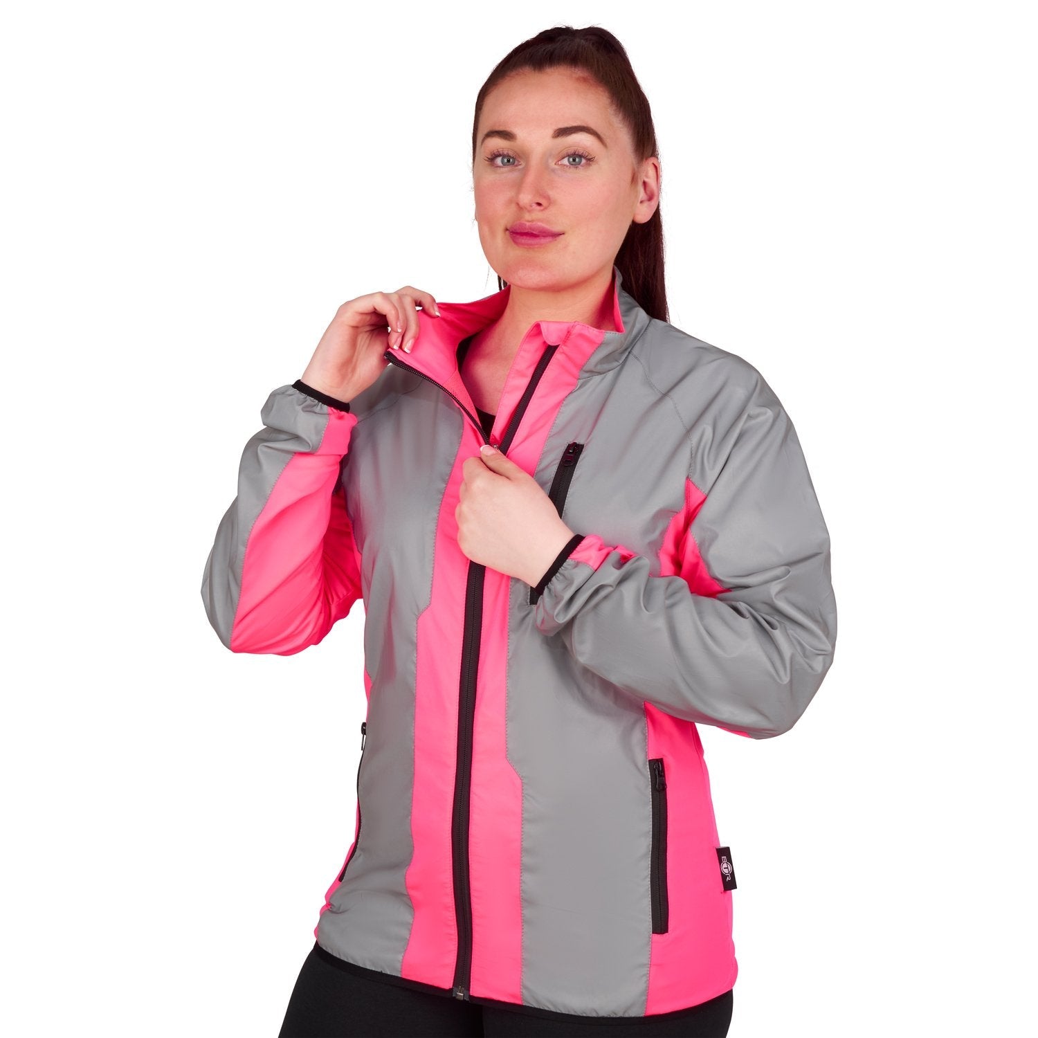Women's High Vis Reflective Running Jacket.